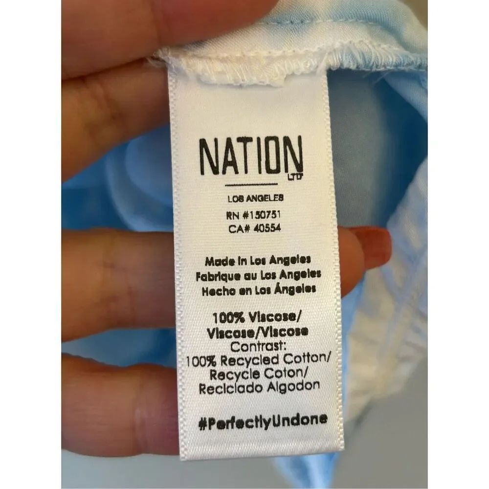 Nation Ltd Zora Scoop Tank Blue Sky Size S - Picture 6 of 8